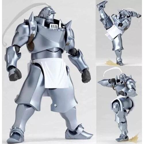 Revoltech Yamaguchi Fullmetal Alchemist Edward Elric No.117 Alphonse Action Figure Model Toys Dolls Gift 16cm
