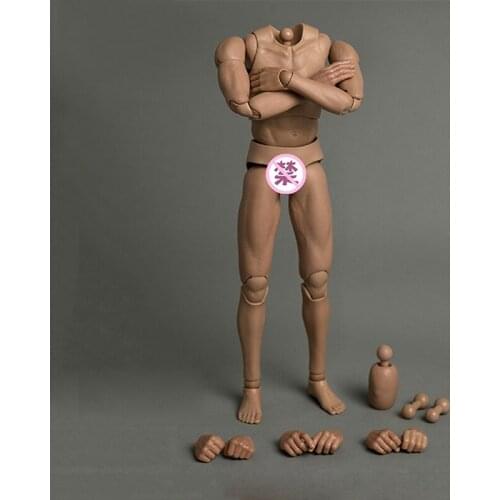1/6 Scale Soldier Action Flexible Durable 12" PVC Male Figure Body Toys Collection for 12" Male Head