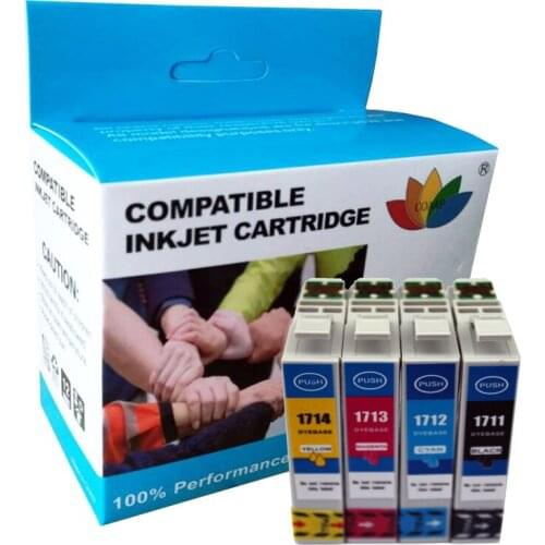 4pk Compatible EPSON T1711 - T1714 ink cartridge For Expression Home XP 33 103 203 207 303 306 403 406 313 413 Printer