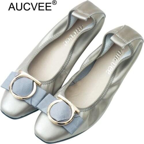 Hot Selling Genuine Leather Womens Flats Fashion Bow Slip-on Moccasin Loafers For Women Size 34-43 Ladies Casual Ballet Flats