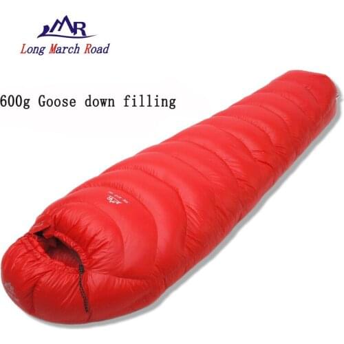 LMR 600G White Goose Down Filling Ultralight Waterproof Camping Splicing Mummy Sleeping Bag Saco De Dormir Slaapzak