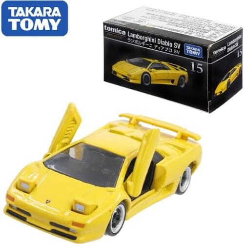 TAKARA TOMY Alloy Model Cars Toys Black Box TOMICA TP15 Lamborghini Diablo SV Model Gifts For Kids