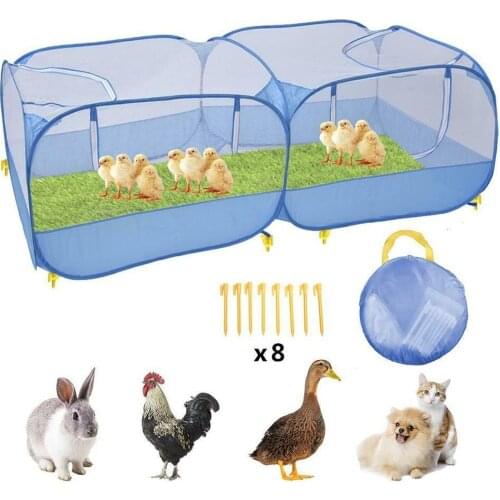 NEW Portable Pet Playpen Chicken Coop Rabbit Cage Foldable Pet Fence Suitabl for Chicken Duck and Rabbit Cat Outdoor Tent