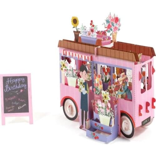 Floats 3D Up Greeting Cards Postcards Invitations Envelope Birthday Party F1CC