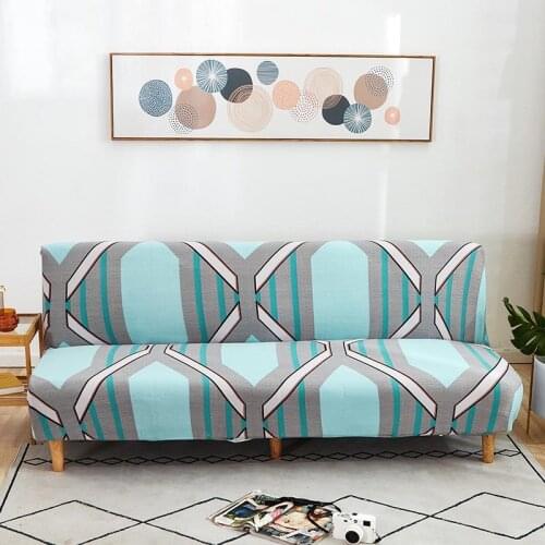 Antislip Sofa Bed Cover No Armrest All-inclusive Slipcover Elastic Sofa Cushion Cover Protective Covers For Living Room