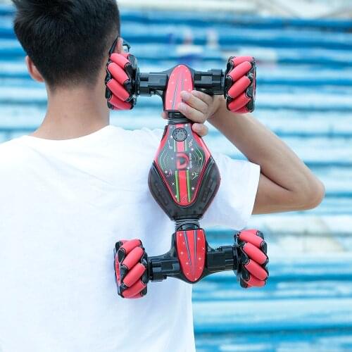 Remote Control Stunt Car Gesture Induction Twisting Off-Road Vehicle Light Music Drift Dancing Side Driving Toy Gift for Kids
