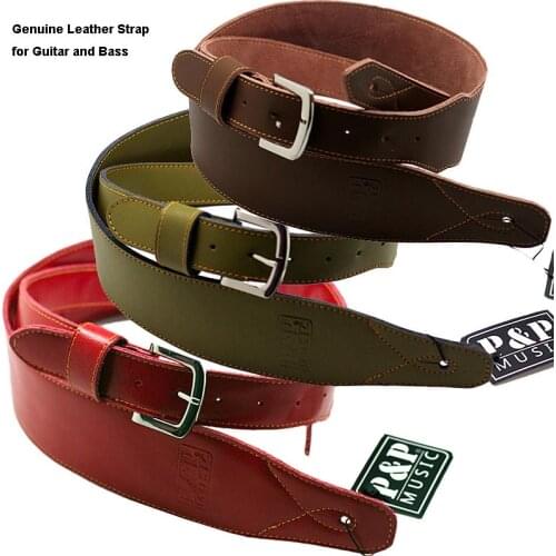 New Arriving Guitar Strap Genuine Leather Handcraft for Electric Guitar Bass Acoustic Guitarra Folk Guitar Accessories