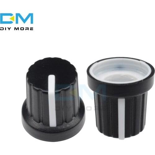 5PCS 6mm WH148 Potentiometer Control Knobs Caps Knobs Dia Shaft Hole With Plastic Insert Fit 1/4" Shaft Potentiometers