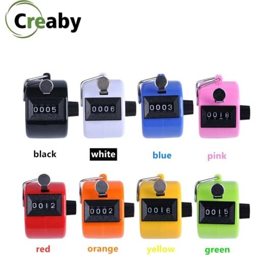 Handheld 4 Digital Tally Counter Mechanical Manual Palm Clicker Number Count Assorted 8 Color Tally Counter Number Count