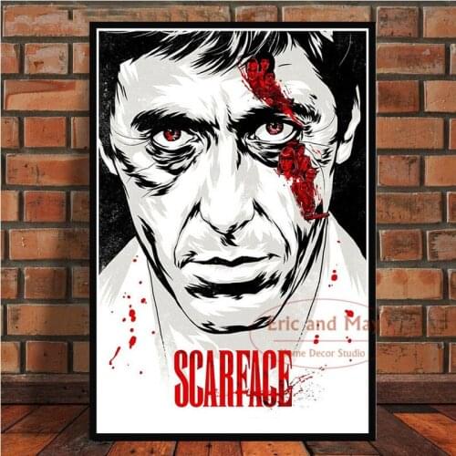 Scarface Al Pacino Gangster Movie Posters And Prints Canvas Paintings Picture On The Wall Wall Decorations Living Room Cuadros