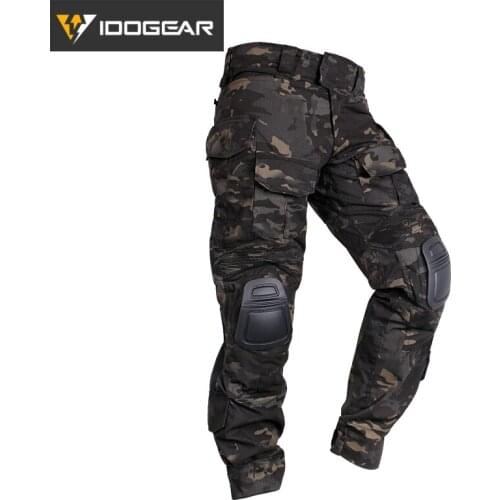 IDOGEAR Tactical G3 Pants with Knee Pads Airsoft Trousers MultiCam CP gen3 Hunting Camouflage black Quick Dry 3201