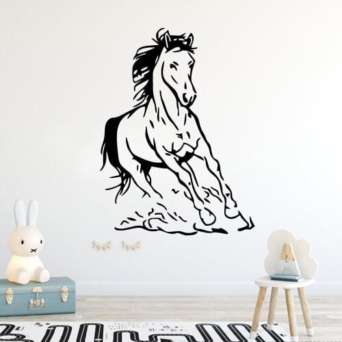 Fun horse Home Decor Vinyl Wall Stickers For Bedroom Decoration Vinyl Mural Decal