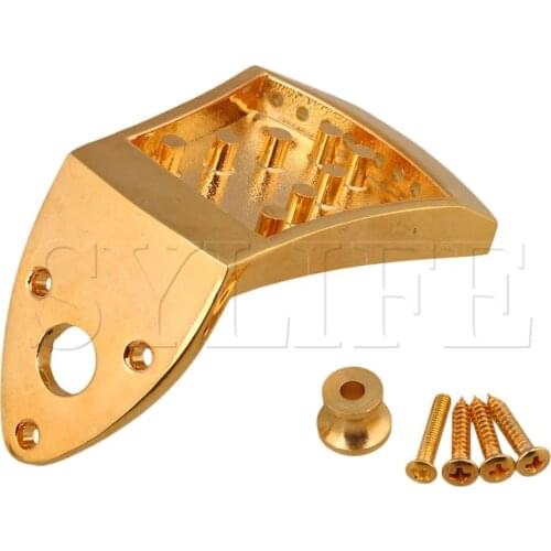 Golden 8 String Mandolin Tailpiece Rectangle Instrument Accessories Part