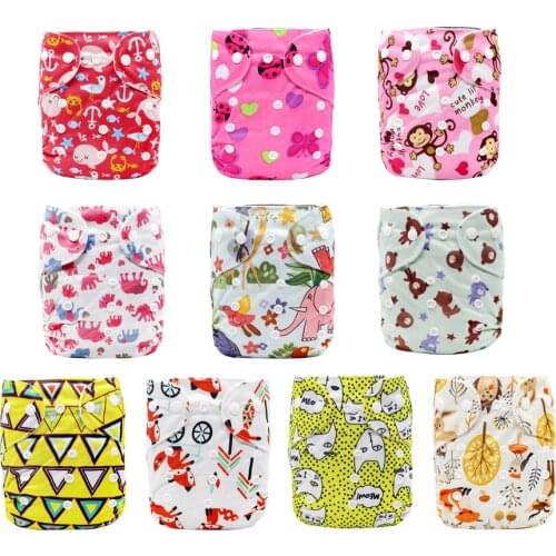 10pcs Baby Cloth Diaper Pocket ECO Diapers Ecological Pocket Eco-friendly Washable Nappy Bebe Waterproof One Size New Cover