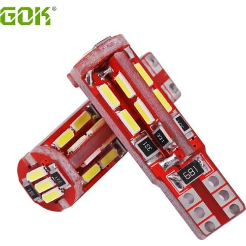 100pcs Canbus T10 Led W5W Led 19led 4014 SMD Car Light Backup T10 19SMD led Signal Marker Parking clearance Lamp White