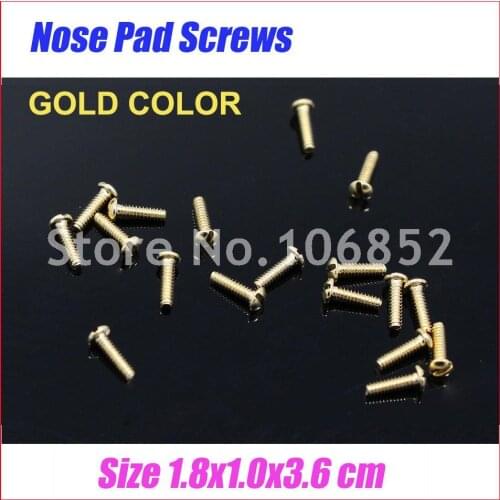 10000pcs Gold Color 1.0x3.6mm Eyeglasses Glasses Nose Pad Screws Slotted - Head Free Shipping