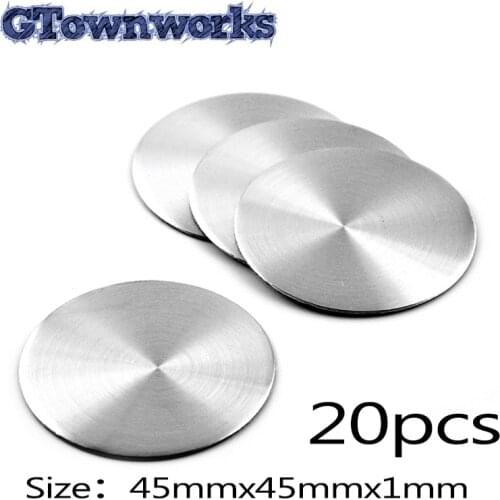 20pcs 45mm Universal Flat Car Wheel Center Hub Caps Sticker Logo Solid Color Aluminum Small Black Silver For Car Styling