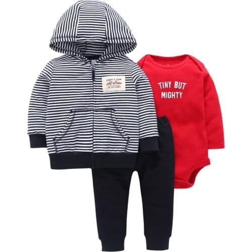 2019 Top Time-limited 3pcs Girl Clothing 100% Cotton Baby Girls Boy Sets For Newborns Children Set Babies Hooded Long Sleeve