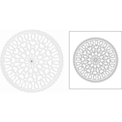 2020 New Circle Metal Cutting Dies Flower Lace and Background Debossing Die Scrapbooking For Crafts Card Making no Stamps Sets