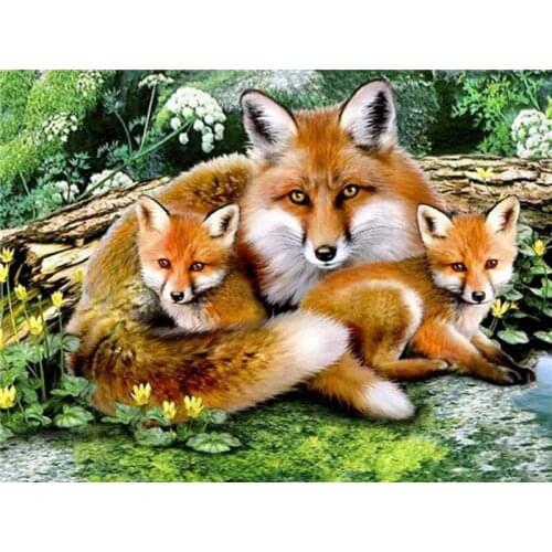 FOX 3D Diy Diamond Painting Wall Stickers Home Decor Cross Stitch Kit Diamond Mosaic Diamond Embroidery Z251