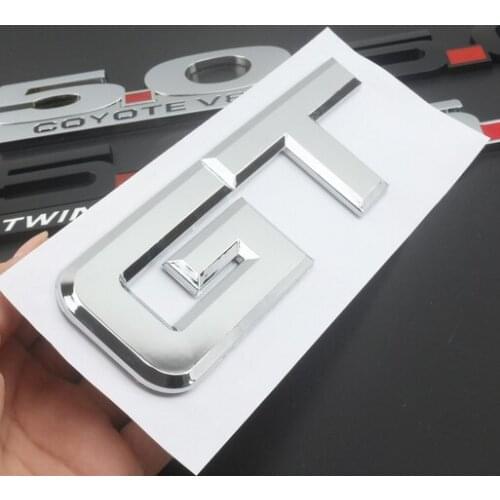3D Silver Metal Auto Modified GT Car Trunk Side Seal Decal Badge Car Accessories