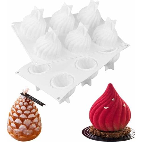 3D Pine Cones Onions Head Silicone Mold For DIY Soy Wax Candles Aromatherapy Making Handmade Soap Plaster Cake Decoration Moulds