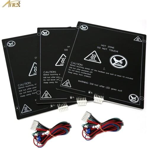 Anet E10 E12 Hotbed Aluminum Heated Bed with line cable Upgraded MK3 12V 3d printer parts hotbed for RepRap Prusa i3 3d printer