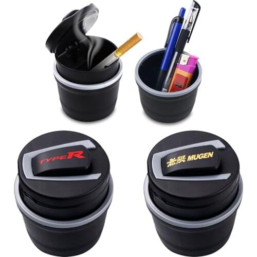 1PCS Mugen Typer Car Ashtray Cigarette Smoke Holder Portable Storage for Honda Accord Crown Mugen Civic TypeR Type R City FIt