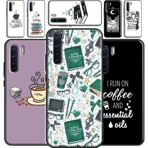 Books And Coffee Case For OPPO A5 A9 2020 A31 A53 A52 A72 A15 A83 A91 A93 A1K A5S Find X3 Pro Reno2 Z Cover