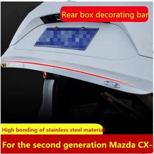 For Mazda CX-5 CX5 2017 2018 2019 2nd Gen refit rearguards trunk rear bumper tail box chrome trim Car styling
