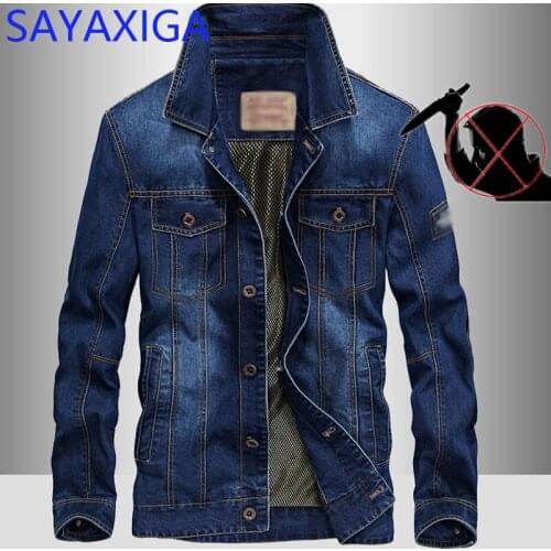 2019 New design outdoor self defense anti cut clothing slash stab resistant denim jacket civil using knife cut proof casual tops