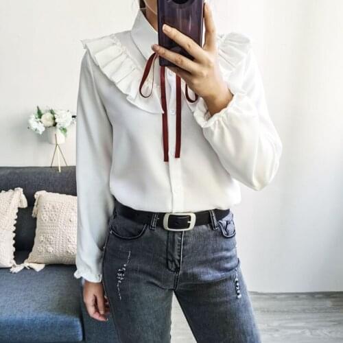 FICUSRONG Collar Blouses