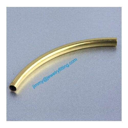 Jewelry findings Raw Brass matel spacer tube beads Pave tube beads tube 3*45mm