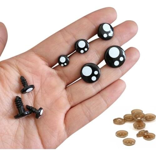 50Pcs 8-16mm Plastic Safety Eyes DIY Craft Supplies Plush Toys Stuffed Dolls Accessories Amigurumi Eyeballs Cartoon Eyes Decor