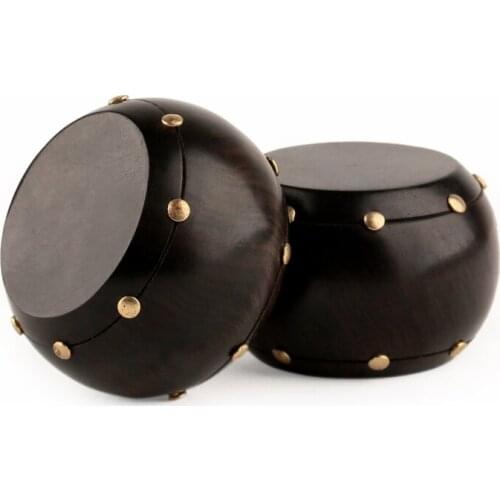 Rosewood crafts wood carving the little drummer violet Tan hand twist antique fitness handball gifts