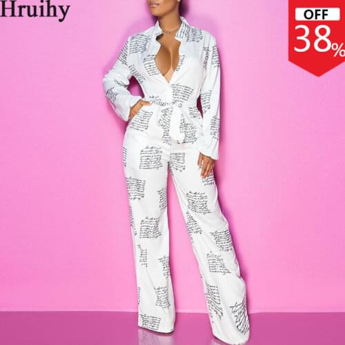 Long Sleeve Letter Print Sexy Jumpsuit V Neck Lacing Up Slim Fashion Casual Rompers Womens Jumpsuit Streetwear Office Bodysuit