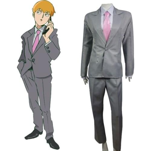 Mob Psycho 100 Greatest Psychic of the 21st Century Arataka Reigen Suits Uniform Outfit Anime Cosplay Costume H028