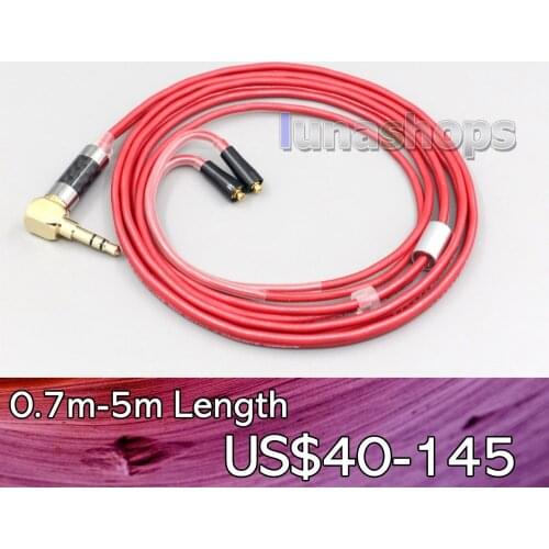 LN007023 2.5mm 4.4mm XLR 3.5mm 99% Pure PCOCC Earphone Cable For Westone W40 W50 W60 UM10 UM20 UM30 UM40 UM50 Pro