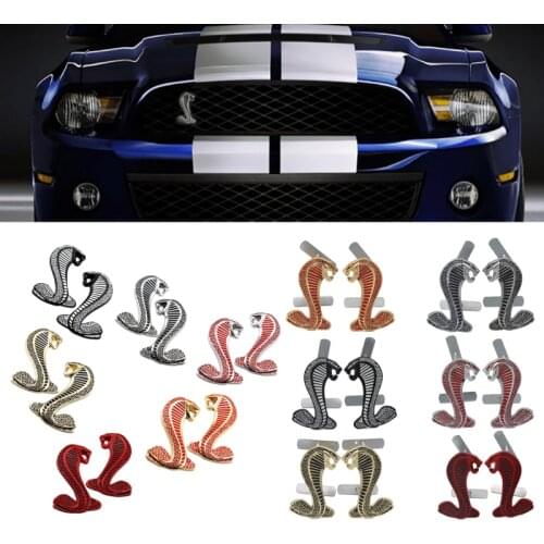 For Ford SHELBY Logo F150 Mondeo Mustang v6 Focus 3 Car Stickers Front Grille Emblem Accessory Creative Metal Auto Decal Styling