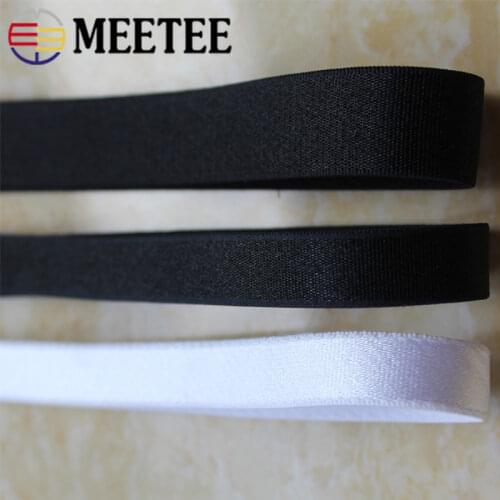 Meetee 20M 6-40mm Nylon Elastic Band Spandex Underwear Strap Bra Blindfold Ear Elastic Strap Tape DIY Garment Belt Rubber Band