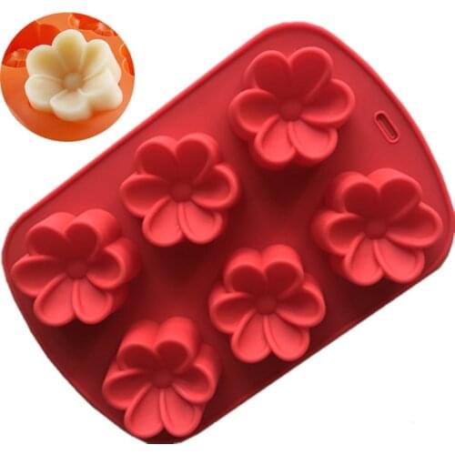 Handmade soap, cold soap, 6 cavity begonia flower silicone mold