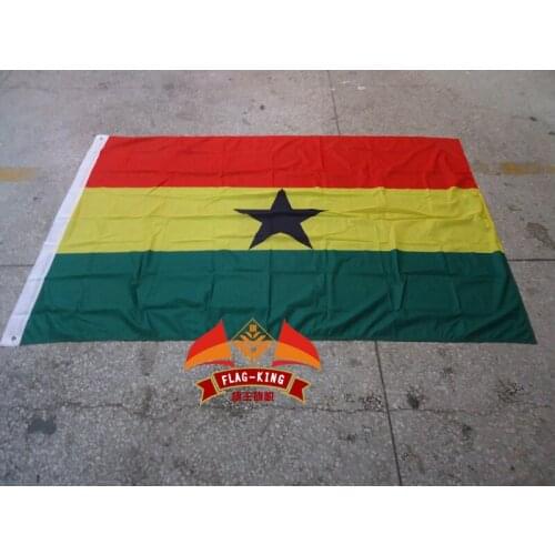 Ghana national flag,100% polyster ,120*180CM,Anti-UV,Digital Printing,flag king, Ghana banner