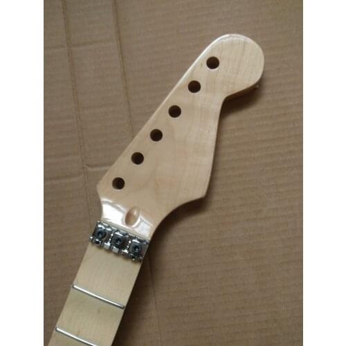 New Full scalloped Guitar Neck Replacement 22 Fret Maple ST style Floyd rose nut