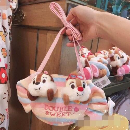 New style Shanghai Disney Kiki Titi donut series candy shape cute plush messenger bag girl gift AG2512