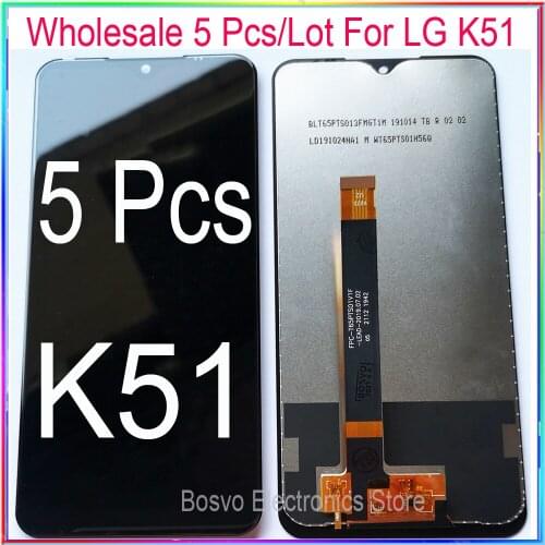 Wholesale 5 Pcs / lot for LG K51 LCD Screen Display with Touch Digitizer Assembly k500 k500um