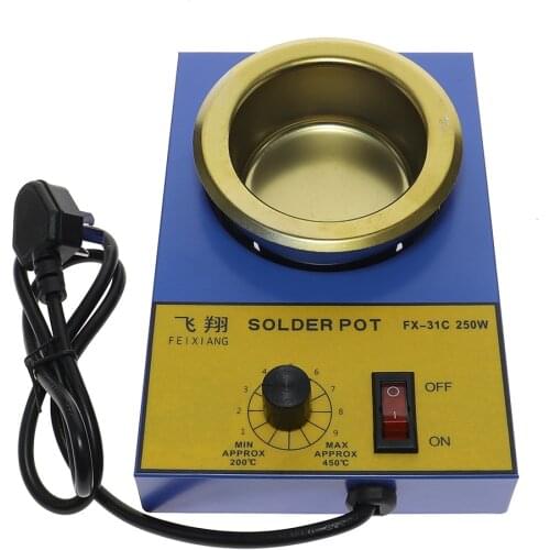 Solder Pot Tin Melting Furnace Adjustable Temperature Control Desoldering Bath Tool Temperature Controlled Soldering Pot