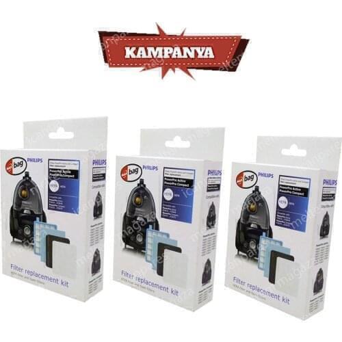 Philips FC 8633 PowerPro Active Vacuum Cleaner 3 Box Filter Set