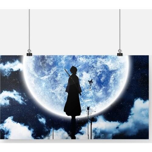 Rukia Kuchiki Bleach Anime Poster Framed Wooden Frame Canvas Painting Wall Art Decor Room Bedroom Study Home Decoration Prints