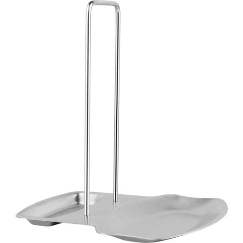 Stand-Type Spatula Shelf Pot Lid Rack with Drain Tray Kitchen Pan Cover Holder Stainless Steel Multifunctional Spoon Rests