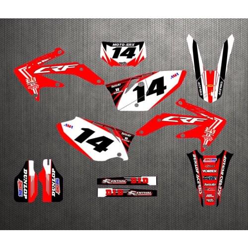 Full set of Team Stickers Graphics Decals For HONDA CRF 250X CRF250X 2008 2009 2010 2011 2012 2013 2014 2015 2016 2017 2018 2019
